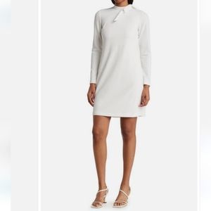 Calvin Klein size 8 winter white long sleeve dress.